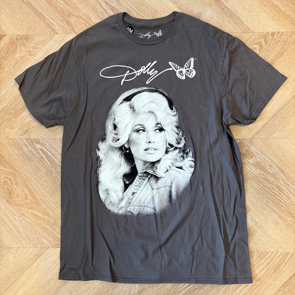 Dolly Parton Gray Graphic Short Sleeve Tee - Picture 1 of 3